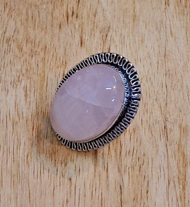 Divine Certified Rose Quartz Crystal Ring for Abundance, Prosperity, Self Love, Wealth and Protection - Image 5