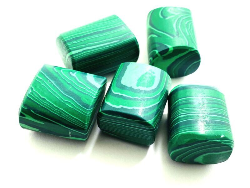 Malachite Natural Healing Crystal Tumble Stone (Value Pack of 2 AAA Grade Natural Tumbles) - Image 2