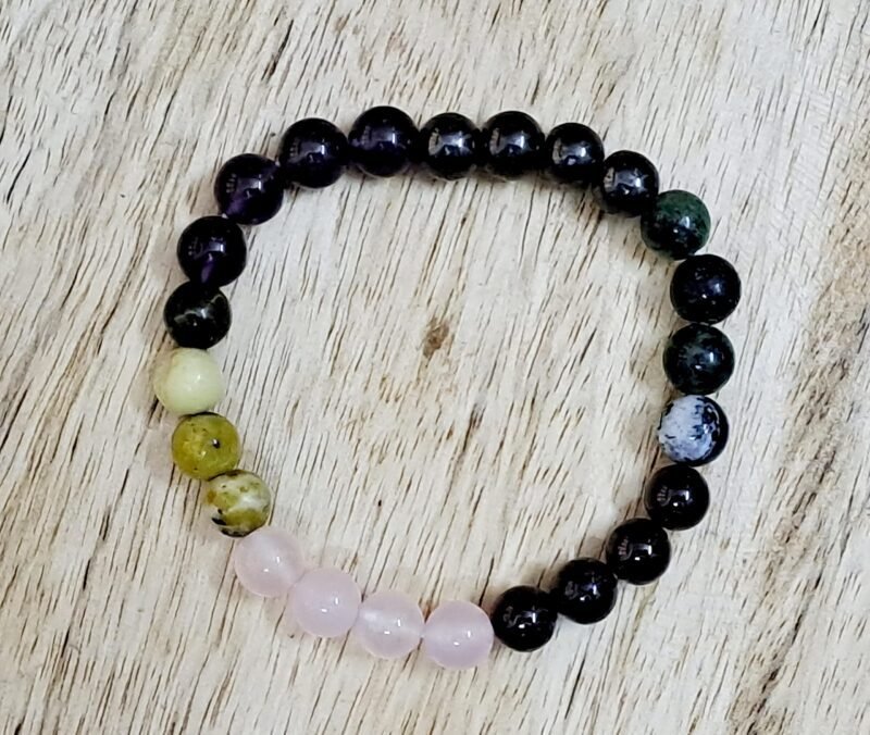 Zodiac Crystal Aquarius Sun Sign Certified Bracelet Original Natural 8 mm Stone Beads (Unisex) with Palo Santo Stick