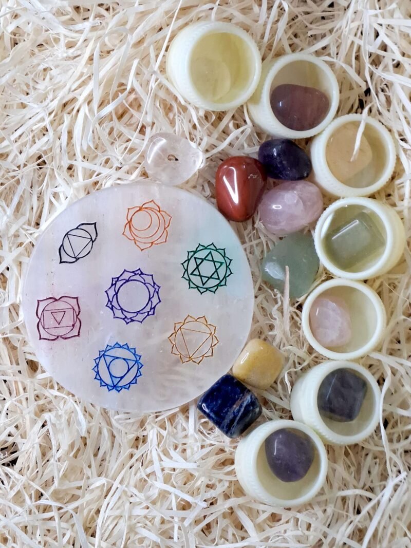 7 Chakra Healing Stone Set With Chakra Selenite Charging Disc-Aaa Grade Meditation&Healing Kit - Image 4