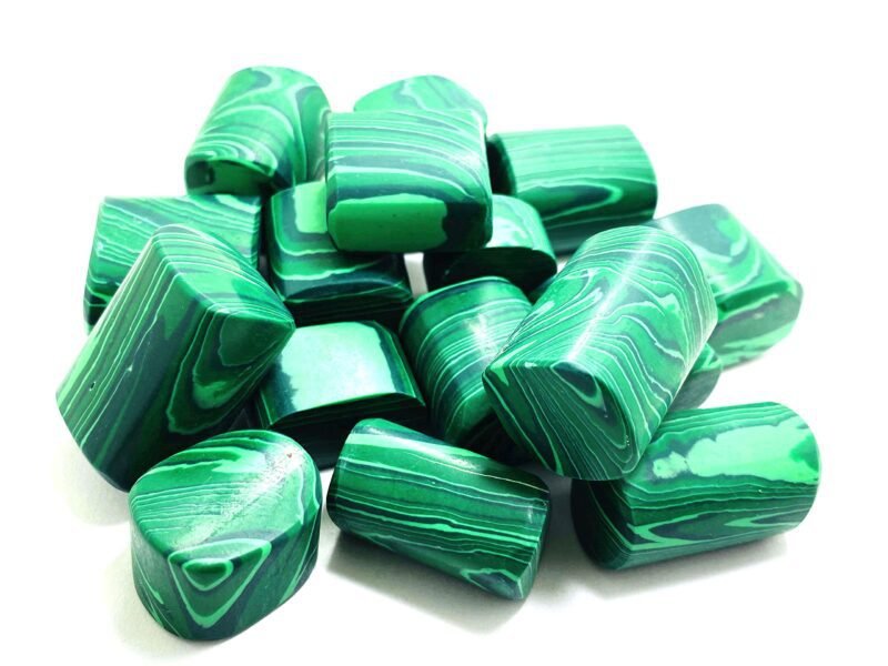 Malachite Natural Healing Crystal Tumble Stone (Value Pack of 2 AAA Grade Natural Tumbles) - Image 4