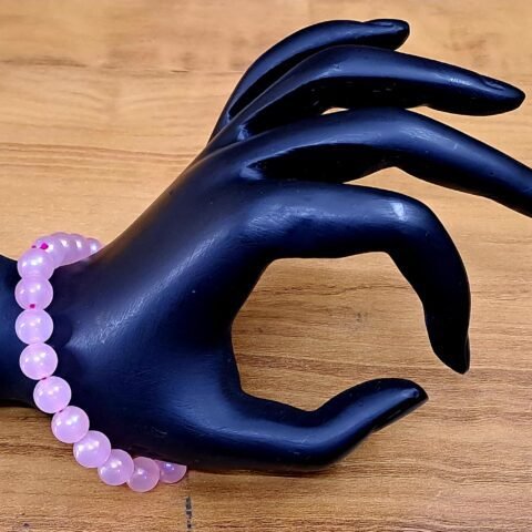 Divinity Natural Pure Certified Aura Quartz 8mm Unisex Bracelets Super AAA Quality for Healing Meditation Success and Abundance and Divine Intution (Rose Aura Quartz Bracelet)