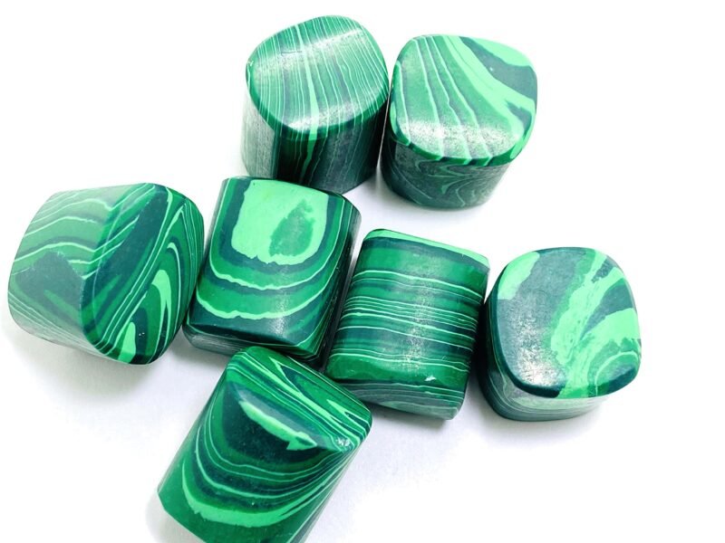 Malachite Natural Healing Crystal Tumble Stone (Value Pack of 2 AAA Grade Natural Tumbles) - Image 3