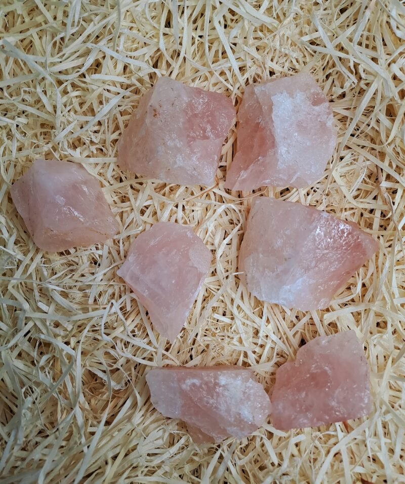 Divine Natural Rose Quartz Raw Rough Stones. Weight : 100 to 150 Grams Approx. | Pack of 1 to 4 Beautiful Natural Raw Stones depending on Raw Crystal Stone Size | Hand Picked and Cleaned