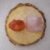 Carnelian and Rose Quartz AAA Grade Raw Natural Crystal Combo with Wooden Natural Bark Coaster for Healing, Meditation and Manifestation
