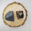 Hematite and Blood Stone AAA Grade Raw Natural Crystal Combo with Wooden Natural Bark Coaster for Healing, Meditation and Manifestation