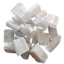 Divine Spirituals Natural Crystal Raw Stones Original Rough Raw Gemstone AAA+ Premium Grade Rock Raw Gemstone (Selenite) 250 Grams Natural Healing Crystals Abundance Stones