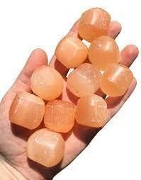 Divine Spirituals Orange Selenite Crystal Original Tumble For Manifestation, Healing and Meditation (Value Pack of 2) Chakra Tumbled Stones Abundance Stones