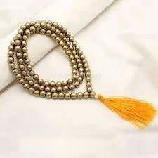 Divine Spirituals Golden Pyrite Jaap Mala 108 Plus 1-8 mm Beads for Prosperitiy Wealth Willpower and Financial Abundance with 6 Inch White Sage Smudge Stick Crystal Mala Abundance Stones 2