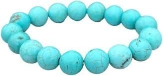 Divine Spirituals Turquoise Natural Crystal Bracelet Lab Certified 8 mm AAA Grade Stretchable Bracelet for Healing Meditation and Manifestation Chakra Healing Bracelets Abundance Stones