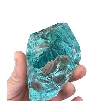 Divine Spirituals Aqua Blue Obsidian Raw Natural Healing Crystals for Fengshui Vastu Reiki Chakra Meditation and Abundance with Palo Santo Smudge Stick Natural Healing Crystals Abundance Stones