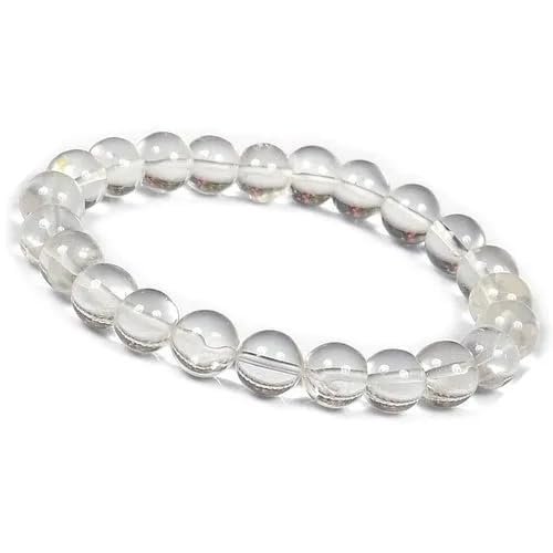 Divine Spirituals Lab Certified Natural Clear Quartz (Sphatik) Bracelet 8mm Stretchable Real Crystal Bracelet For Heart Chakra, Meditation, Manifestation & Peace For Men & Women Chakra Healing Bracelets Abundance Stones
