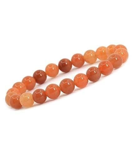 Divine Spirituals Red Aventurine Natural Crystal Bracelet Lab Certified 8 mm AAA Grade Stretchable Bracelet for Healing Meditation and Manifestation Chakra Healing Bracelets Abundance Stones