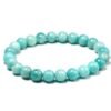 Divine Spirituals Amazonite Natural Crystal Bracelet Lab Certified 8 mm AAA Grade Stretchable Bracelet for Healing Meditation and Manifestation Chakra Healing Bracelets Abundance Stones 7