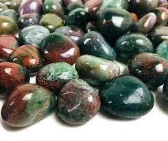 Divine Spirituals Blood Stone Crystal Original Tumble For Manifestation, Healing and Meditation (Value Pack of 2) Chakra Tumbled Stones Abundance Stones