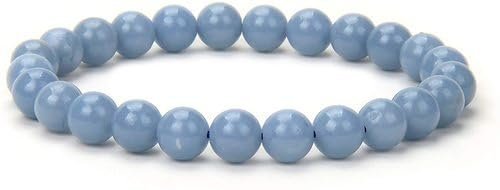 Divine Spirituals Blue Lace Agate Natural Bracelet Pure Certified 8mm Unisex Bracelets Super AAA Quality for Healing Meditation Success and Abundance Chakra Healing Bracelets Abundance Stones