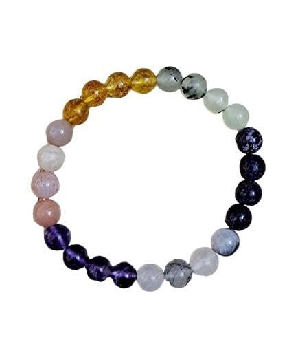 Divine Spirituals Zodiac Crystal Libra Sun Sign Certified Bracelet Original Natural 8 mm Stone Beads (Unisex) with Palo Santo Stick and Pine Wood Gift Box Chakra Healing Bracelets Abundance Stones