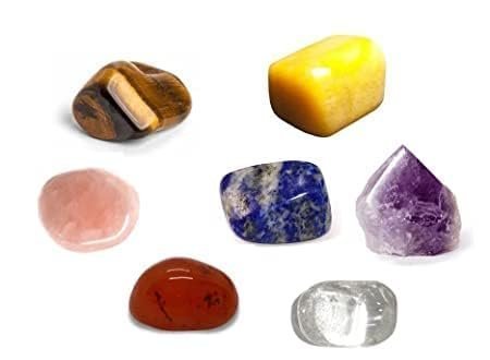 Divine Spirituals 7 Chakra Stones Tumble Set – AAA Grade Meditation & Healing Kit Chakra Tumbled Stones 7 Chakra Raw Crystal