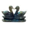 Divine Spirituals Labradorite Swan Couple – Figurine- Stone Swans -Couple Gift (Labradorite) Figurine Abundance Stones 4