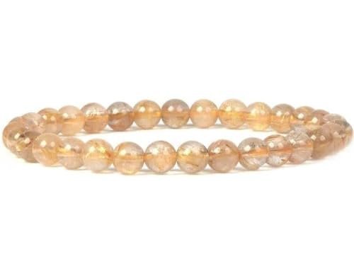 Divine Spirituals Golden Quartz Natural Bracelet Pure Certified For Men and Women Adjustable 8mm Lab Certified Gemstone For Men and Women Bracelet for Healing Meditation Success and Abundance Chakra Healing Bracelets Abundance Stones