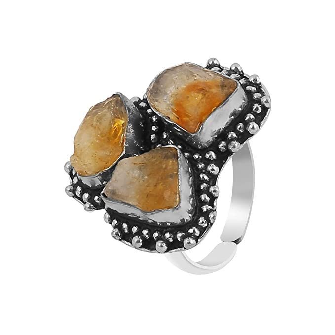 Divine Spirituals Certified Original Raw Citrine Triple Money Stone Adjustable Ring for Financial Abundance Wealth Good Luck and Prosperity Natural Healing Crystals Abundance Stones 6 Divine Spirituals Certified Original Raw Citrine Triple Money Stone Adjustable Ring for Financial Abundance Wealth Good Luck and Prosperity Natural Healing Crystals Abundance Stones 6