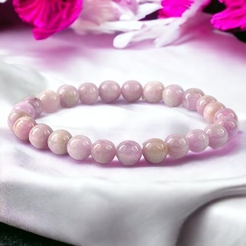 Divine Spirituals Natural Pure Certified Kunzite 8mm Unisex Bracelet Super AAA Quality for Healing Meditation Success and Abundance (Kunzite Bracelet) Chakra Healing Bracelets Abundance Stones 8 Divine Spirituals Natural Pure Certified Kunzite 8mm Unisex Bracelet Super AAA Quality for Healing Meditation Success and Abundance (Kunzite Bracelet) Chakra Healing Bracelets Abundance Stones 8