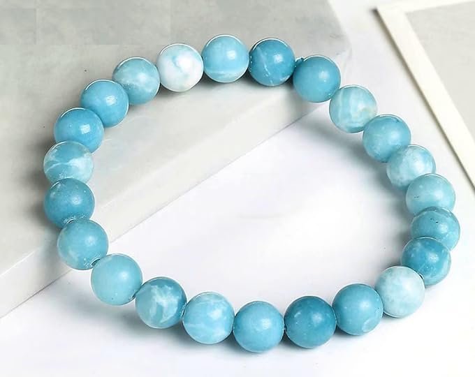 Divine Spirituals Natural Larimar Crystal Bracelet Lab Certified 8 mm AAA Grade Stretchable Bracelet for Healing Meditation and Manifestation Chakra Healing Bracelets Abundance Stones 10 Divine Spirituals Natural Larimar Crystal Bracelet Lab Certified 8 mm AAA Grade Stretchable Bracelet for Healing Meditation and Manifestation Chakra Healing Bracelets Abundance Stones 10