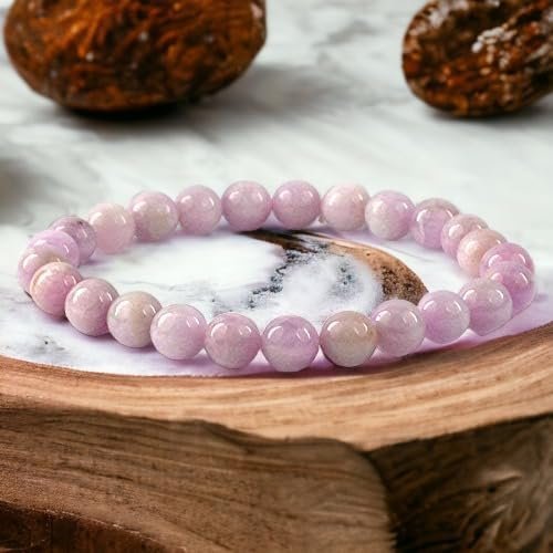 Divine Spirituals Natural Pure Certified Kunzite 8mm Unisex Bracelet Super AAA Quality for Healing Meditation Success and Abundance (Kunzite Bracelet) Chakra Healing Bracelets Abundance Stones 5 Divine Spirituals Natural Pure Certified Kunzite 8mm Unisex Bracelet Super AAA Quality for Healing Meditation Success and Abundance (Kunzite Bracelet) Chakra Healing Bracelets Abundance Stones 5