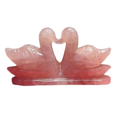 Divine Spirituals Natural Pink Rose Quartz Lab Certified Pair of Swans for Love & Relationship Handcrafted Love Birds Duck Male Female Gift 120 to 225 Grams Approx 5 to 6 Cms Height Approx (Rose Quartz Swan Pair) Figurine Abundance Stones Divine Spirituals Natural Pink Rose Quartz Lab Certified Pair of Swans for Love & Relationship Handcrafted Love Birds Duck Male Female Gift 120 to 225 Grams Approx 5 to 6 Cms Height Approx (Rose Quartz Swan Pair) Figurine Abundance Stones