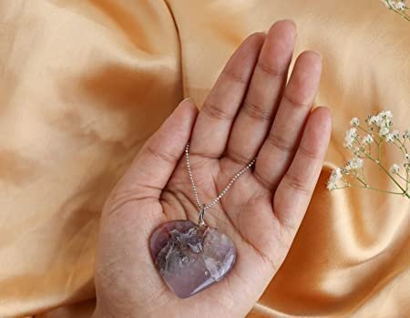 Divine Spirituals Amethyst Heart pendant | Amethyst crystal Mini Heart Healing pendant for Memory Power and Crown Chakra Healing and Meditation Crystal Jewelry Abundance Stones 7 Divine Spirituals Amethyst Heart pendant | Amethyst crystal Mini Heart Healing pendant for Memory Power and Crown Chakra Healing and Meditation Crystal Jewelry Abundance Stones 7