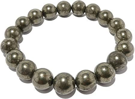 Divine Spirituals Natural Pyrite Bracelet – Money Magnet, Attract Wealth Prosperity Good Luck [ Original & Natural ] Unisex Bracelet Chakra Healing Bracelets Abundance Stones