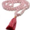 Divine Spirituals Certified 108 Plus 1 Beads Mala Collection for Men and Women Natural Pure 8 mm Beads – for Yoga Reiki Meditation Feng Shui Natural Rose Quartz Mala Crystal Mala Abundance Stones 9