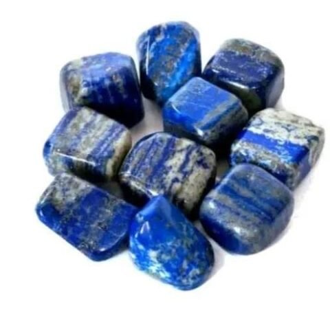 Divine Spirituals Natural AAA Grade Lapis Lazuli Tumble Pebbles Stonesf or activating the higher mind and enhancing intellectual ability. (Value Pack of 2) Chakra Tumbled Stones Abundance Stones 2