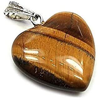 Divine Spirituals Original Tiger Eye Stone Heart Shaped Unisex Pendant to Harness Courage and Strength & Release Hesitation Crystal Jewelry Abundance Stones Divine Spirituals Original Tiger Eye Stone Heart Shaped Unisex Pendant to Harness Courage and Strength & Release Hesitation Crystal Jewelry Abundance Stones