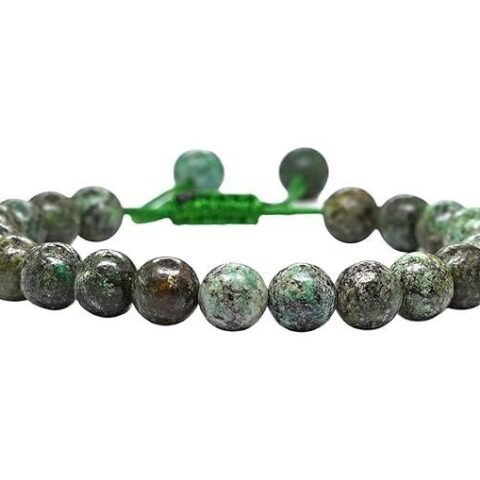 Divine Spirituals Natural African Turquoise Pure Certified Adjustable Thread Unisex Bracelet Super AAA Quality for Yoga Reiki Chakra Healing Bracelets Abundance Stones