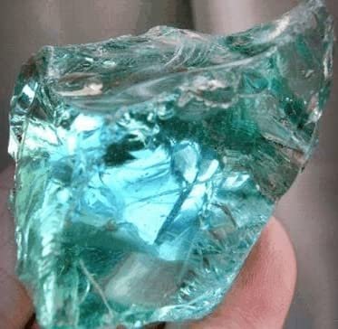 Divine Spirituals Aqua Blue Obsidian AAA Grade Raw Natural Crystal Stone for Healing and Meditation 200 Grams Plus Approx Natural Healing Crystals Abundance Stones