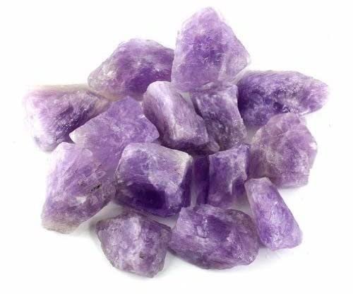 Divine Spirituals Natural Healing crystal Amethyst Raw Rough Stones | Weight : 150 Grams Approx. | Pack of 4 to 8 pc | Hand Picked and Cleaned Natural Healing Crystals Abundance Stones