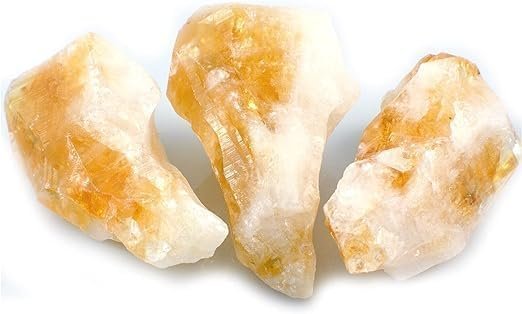 Divine Spirituals Pure Raw Natural Pure Citrine Points Stone Crystal for Vastu, Crystal Healing, Spirituality, Business Success, Money Abundance & Prosperity (Pack of 5) Natural Healing Crystals Abundance Stones