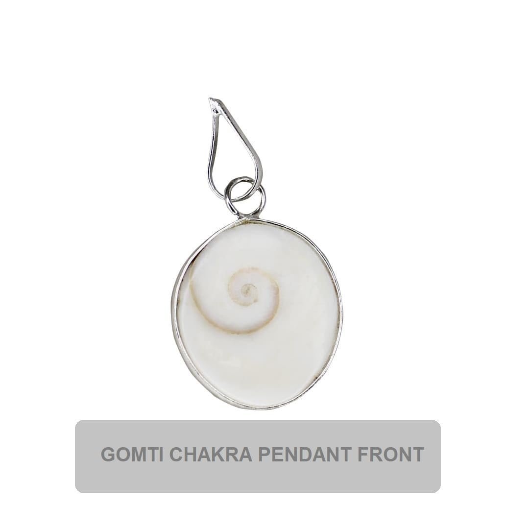 Divine Spirituals Divine Gomti Chakra Pendant | Natural and Certified | Astrological Gemstone | Unisex – For Good Luck and Abundance Crystal Jewelry Abundance Stones 2