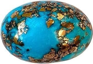 Divine Spirituals Natural Firoza Turquoise Beautiful Pure Lab Certified Irani Firoza Exclusive Double Polished Gemstones for Peace, Protection Name and Fame for Men and Women 7.48 Carat Irani Firoza Abundance Stones