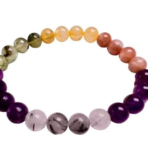 Divine Spirituals Zodiac Natural Crystal Libra Sun Sign Certified Unisex Bracelet Original Natural 8 mm Stone Beads with Palo Santo Smudge Chakra Healing Bracelets Abundance Stones