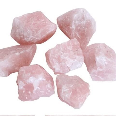 Divine Spirituals Rose Quartz Raw Rough Stones| Pack of 1 to 4 Beautiful Natural Raw Stones depending on Raw Crystal Stone Size | Hand Picked and Cleaned Natural Healing Crystals Abundance Stones