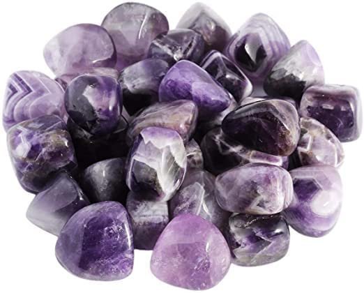Divine Spirituals Amethyst Tumble Natural AAA Grade Pebbles Stones for Reiki Healing Vastu Correction Love Relationship and Financial (Amethyst) Chakra Tumbled Stones Abundance Stones 2