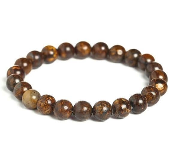Divine Spirituals Bronzite Natural Crystal Bracelet Lab Certified 8 mm AAA Grade Stretchable Bracelet for Healing Meditation and Manifestation Chakra Healing Bracelets Abundance Stones 2