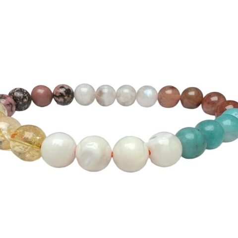 Divine Spirituals Zodiac Natural Crystal Cancer Sun Sign Certified Unisex Bracelet Original Natural 8 mm Stone Beads with Palo Santo Smudge Chakra Healing Bracelets Abundance Stones