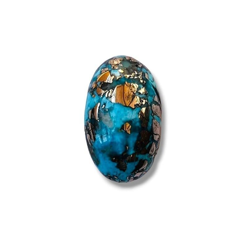 Divine Spirituals Authentic Turquoise (Firoza) Gemstone – Original Firoza for Astrological and Healing Benefits – 30 to 35 Carats Irani Firoza Abundance Stones