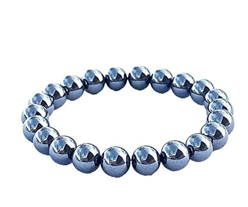 Divine Spirituals Peacock Hematite Natural Bracelet Certified For Men and Women Adjustable 8mm Lab Certified Gemstone For Men and Women Bracelet for Healing Meditation Success and Abundance Chakra Healing Bracelets Abundance Stones