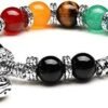 Faceted 7 Chakra Bracelet – 10mm Healing Crystals, 7 Chakra Healing Bracelet, Natural Gemstone, Faceted, 7 Chakra