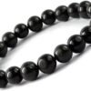 Divine Spirituals Black Onyx Natural Crystal Bracelet Lab Certified 8 mm AAA Grade Stretchable Bracelet for Healing Meditation and Manifestation Chakra Healing Bracelets Abundance Stones 9