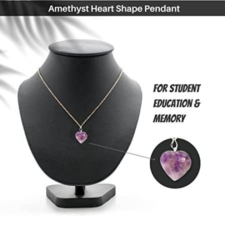 Divine Spirituals Amethyst Heart pendant | Amethyst crystal Mini Heart Healing pendant for Memory Power and Crown Chakra Healing and Meditation Crystal Jewelry Abundance Stones 6 Divine Spirituals Amethyst Heart pendant | Amethyst crystal Mini Heart Healing pendant for Memory Power and Crown Chakra Healing and Meditation Crystal Jewelry Abundance Stones 6